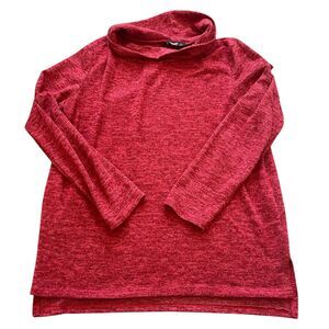 Epoca Womens Base Layer Wool Sweater Cowl Neck Sz L Hiking Gorpcore Layer Travel